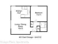 $1,040 / Month Apartment For Rent: 401 E. Chicago Street #404 - Chicago Place Apar...