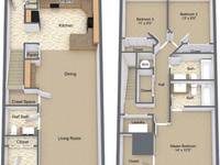 $1,624 / Month Apartment For Rent: 3 Bedrooms, 2.5 Baths Townhome - Strata Estates...