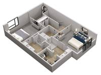 $1,940 / Month Apartment For Rent: 6205 E 33rd Street - 33 - PowderHaus Apartments...