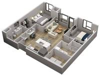 $1,375 / Month Apartment For Rent: 2701 S Burnsfield Ave. - 1108 - PowderHaus Apar...