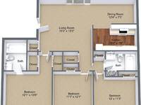 $1,325 / Month Apartment For Rent: Three Bedroom - Chelsea Courtyards Apartments |...
