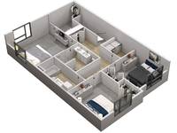 $1,940 / Month Apartment For Rent: 2710 S Burnsfield Ave. - 63 - PowderHaus Apartm...
